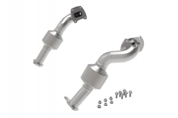 2016-2018 Toyota Tacoma Twisted Steel Down Pipe 2-1/2 to 2-1/4 IN 409 Stainless Steel w/ Cat 2016-2018 Toyota Tacoma Twisted Steel Down Pipe 2-1/2 to 2-1/4 IN 409 Stainless Steel w/ Cat