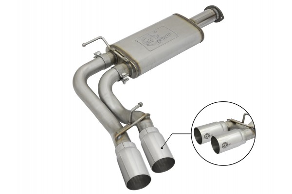 2016-2023 Toyota Tacoma Rebel Series 3 IN Cat-Back Exhaust System w/ Dual Mid-Side Exit Polished Tips