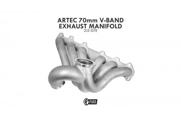 1993-1998 TOYOTA SUPRA 2JZ-GTE ARTEC 70mm V-BAND EXHAUST MANIFOLD 1993-1998 TOYOTA SUPRA 2JZ-GTE ARTEC 70mm V-BAND EXHAUST MANIFOLD
