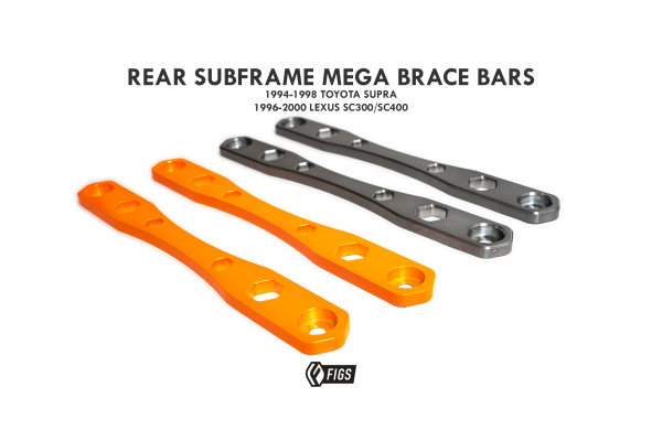 FIGS REAR SUBFRAME MEGA BRACE BARS TOYOTA SUPRA 1994-1998 FIGS REAR SUBFRAME MEGA BRACE BARS TOYOTA SUPRA 1994-1998