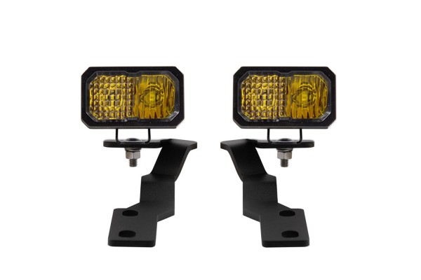 Stage Series 2in LED Ditch Light Kit for 2016-2021 Toyota Tacoma, Pro Yellow Combo
