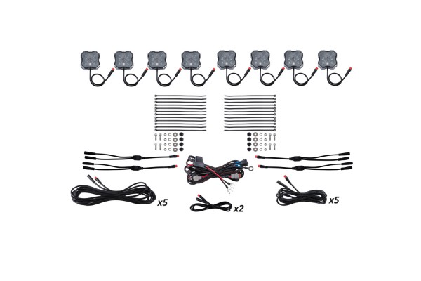 2024 Toyota Tacoma Diode Dynamics - RGBW Rock Light Installer Kit w/Controller (8-pack)