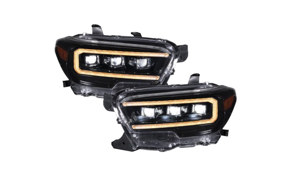 2016-2023 Toyota Tacoma Sequential LED Projector Headlights with Amber DRL Pair Form Lighting
