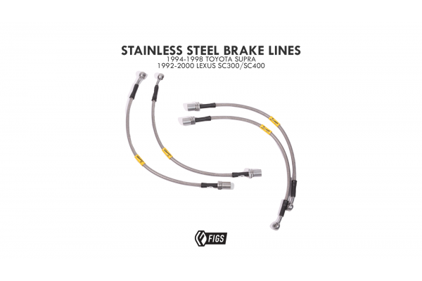 1992-2000 Lexus SC300/SC400 Stainless Steel Brake Line Kit Front and Rear