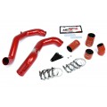 HPS Red Hot & Cold Side Charge Pipe with Intercooler Boots Kit 03-07 Ford F550 Superduty Powerstroke 6.0L Diesel Turbo