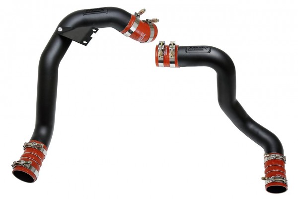 HPS Black Hot & Cold Side Charge Pipe with Intercooler Boots Kit 03-07 Ford F450 Superduty Powerstroke 6.0L Diesel Turbo