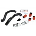 HPS Black Hot & Cold Side Charge Pipe with Intercooler Boots Kit 03-07 Ford F250 Superduty Powerstroke 6.0L Diesel Turbo