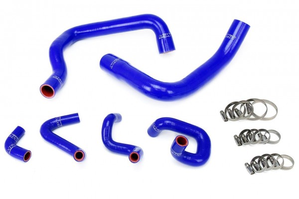HPS BLUE REINFORCED SILICONE RADIATOR AND HEATER HOSE KIT COOLANT FOR FORD 86-93 MUSTANG GT / COBRA