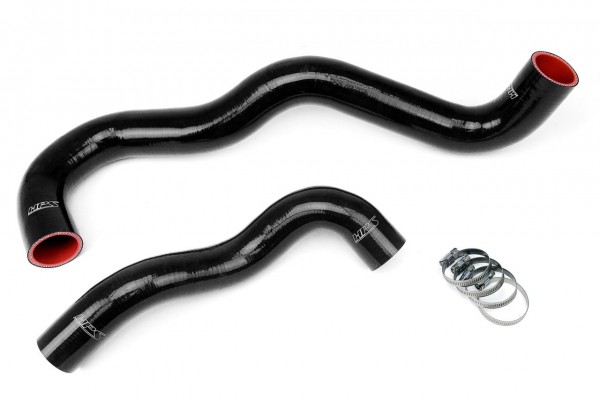 HPS BLACK REINFORCED SILICONE RADIATOR HOSE KIT COOLANT FOR FORD 03-07 F450 SUPERDUTY 6.0L DIESEL W/ TWIN BEAM SUSPENSION