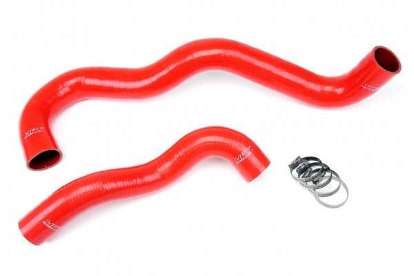 HPS RED REINFORCED SILICONE RADIATOR HOSE KIT COOLANT FOR FORD 03-07 F550 SUPERDUTY 6.0L DIESEL W/ TWIN BEAM SUSPENSION