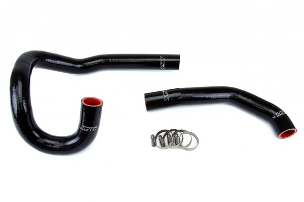HPS BLACK REINFORCED SILICONE RADIATOR HOSE KIT COOLANT FOR TOYOTA 86-92 SUPRA 7MGE / 7MGTE