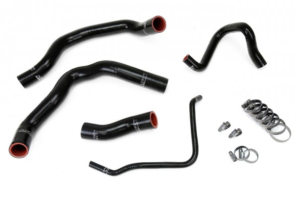 HPS BLACK REINFORCED SILICONE RADIATOR HOSE KIT COOLANT FOR MINI 02-08 COOPER S SUPERCHARGED