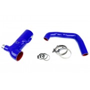 HPS BLUE REINFORCED SILICONE POST MAF AIR INTAKE HOSE + SOUND TUBE 2PC KIT FOR SCION 13-15 FRS