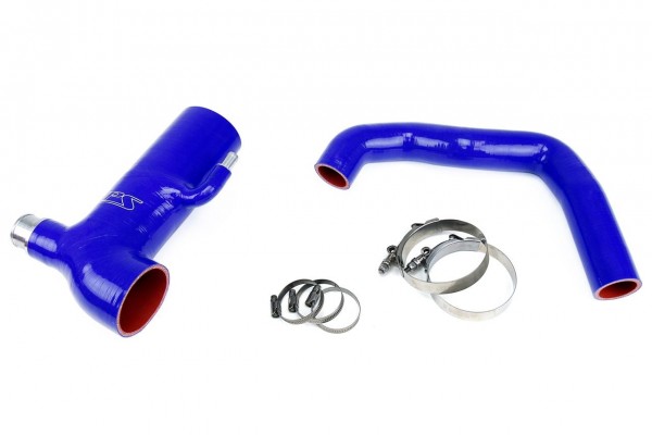 HPS BLUE REINFORCED SILICONE POST MAF AIR INTAKE HOSE + SOUND TUBE 2PC KIT FOR SUBARU 13-15 BRZ