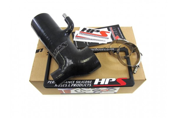 HPS BLACK REINFORCED SILICONE POST MAF AIR INTAKE HOSE KIT - RETAIN STOCK SOUND TUBE FOR SCION 13-15 FRS