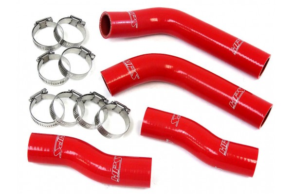 HPS RED REINFORCED SILICONE COOLANT HOSE KIT (4PC SET) FOR FRONT RADIATOR FOR TOYOTA 90-99 MR2 3SGTE TURBO