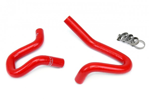 HPS REINFORCED RED SILICONE HEATER HOSE KIT COOLANT FOR HYUNDAI 10-14 GENESIS COUPE 2.0T TURBO 4CYL