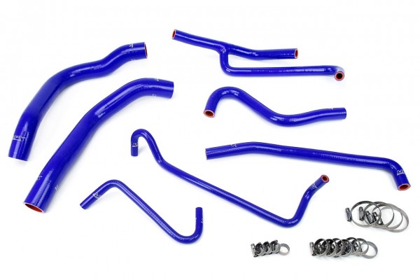 HPS BLUE REINFORCED SILICONE RADIATOR AND HEATER HOSE KIT COOLANT FOR FORD 11-14 MUSTANG 3.7L V6
