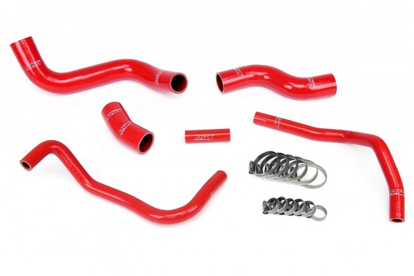 HPS RED REINFORCED SILICONE RADIATOR + HEATER HOSE KIT FOR SCION 13-15 FRS
