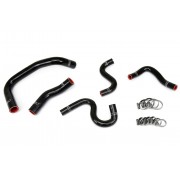 HPS BLACK REINFORCED SILICONE RADIATOR + HEATER HOSE KIT FOR TOYOTA 85-87 COROLLA AE86 4A-GEU LEFT HAND DRIVE