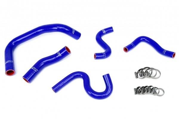 HPS BLUE REINFORCED SILICONE RADIATOR + HEATER HOSE KIT FOR TOYOTA 85-87 COROLLA AE86 4A-GEU LEFT HAND DRIVE