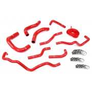 HPS REINFORCED RED SILICONE RADIATOR + HEATER HOSE KIT COOLANT FOR SCION 08-14 IQ 1.3L