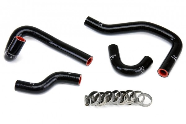 HPS BLACK REINFORCED SILICONE HEATER HOSE KIT FOR MAZDA 93-95 RX7 FD3S