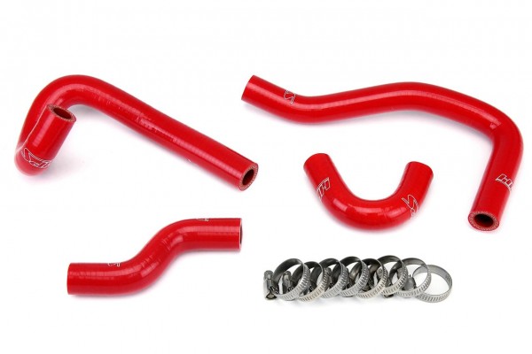 HPS RED REINFORCED SILICONE HEATER HOSE KIT FOR MAZDA 93-95 RX7 FD3S
