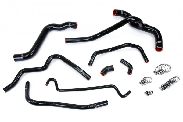 HPS BLACK REINFORCED SILICONE RADIATOR AND HEATER HOSE KIT COOLANT FOR FORD 05-10 MUSTANG 4.0L V6