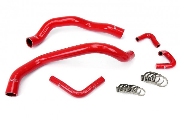 HPS RED REINFORCED SILICONE RADIATOR AND HEATER HOSE KIT COOLANT FOR FORD 01-04 MUSTANG 3.8L 3.9L V6