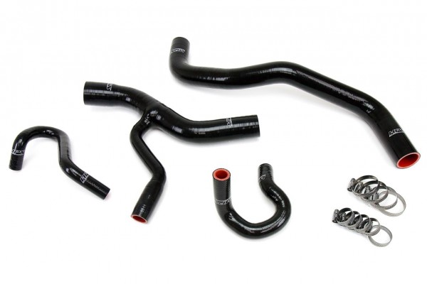 HPS BLACK REINFORCED SILICONE RADIATOR AND HEATER HOSE KIT COOLANT FOR FORD 96-01 MUSTANG GT 4.6L V8