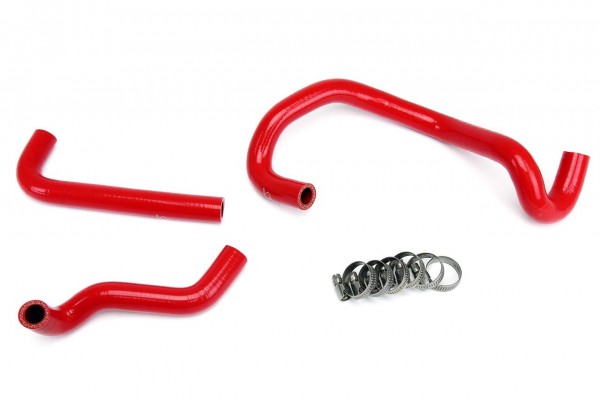 HPS RED REINFORCED SILICONE HEATER HOSE KIT FOR MAZDA 86-92 RX7 FC3S NON TURBO LHD