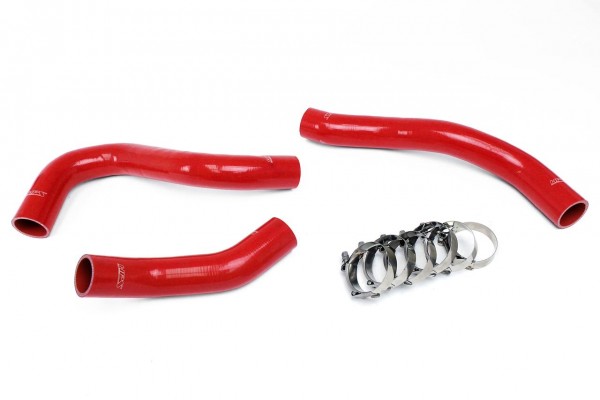 HPS RED REINFORCED SILICONE RADIATOR HOSE KIT COOLANT FOR FORD 08-10 F450 SUPERDUTY POWERSTROKE 6.4L DIESEL