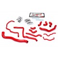 HPS REINFORCED RED SILICONE RADIATOR + HEATER HOSE KIT COOLANT FOR VOLKSWAGEN 12-13 GOLF R 2.0T TURBO LEFT HAND DRIVE