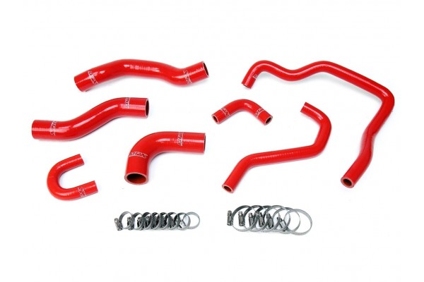 HPS REINFORCED RED SILICONE RADIATOR + HEATER HOSE KIT COOLANT FOR TOYOTA 89-95 PICKUP 22RE NON TURBO EFI LHD