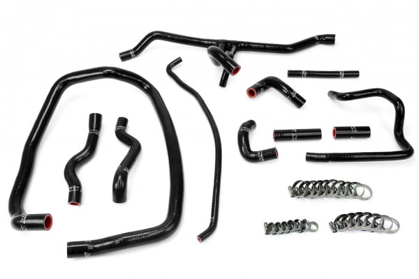 HPS BLACK REINFORCED SILICONE RADIATOR + HEATER HOSE KIT COOLANT FOR BMW 96-99 E36 M3 LEFT HAND DRIVE