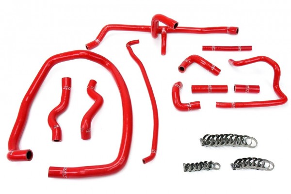 HPS RED REINFORCED SILICONE RADIATOR + HEATER HOSE KIT COOLANT FOR BMW 96-99 E36 M3 LEFT HAND DRIVE