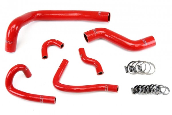 HPS RED REINFORCED SILICONE RADIATOR AND HEATER HOSE KIT COOLANT FOR MAZDA 93-95 RX7 FD3S