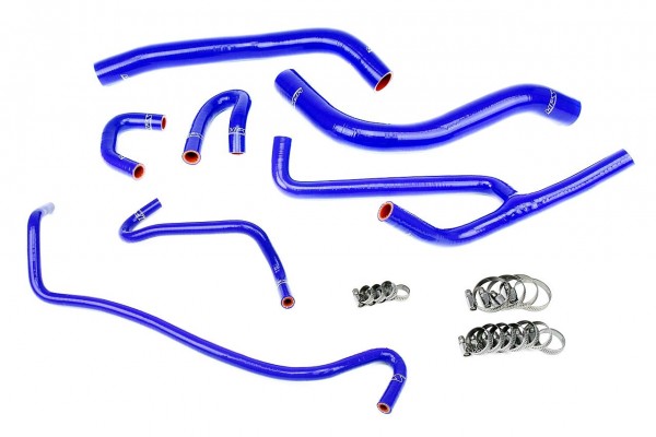 HPS BLUE REINFORCED SILICONE RADIATOR AND HEATER HOSE KIT COOLANT FOR FORD 2015-2016 MUSTANG 3.7L V6