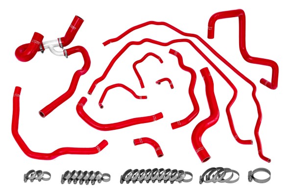 HPS RED REINFORCED SILICONE RADIATOR + HEATER HOSE KIT COOLANT FOR MAZDA 07-09 MAZDASPEED 3 2.3L TURBO