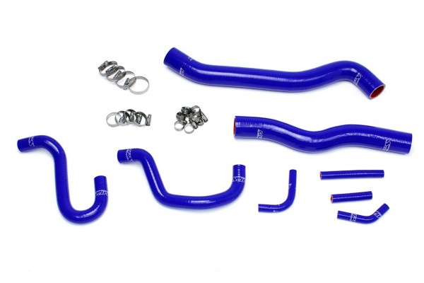 HPS Reinforced Blue Silicone Radiator + Heater Hose Kit Coolant for Hyundai 12-16 Genesis Coupe 3.8L V6 Left Hand Drive
