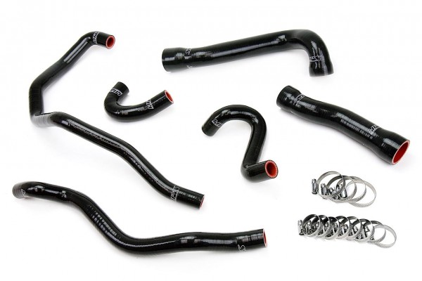 HPS BLACK REINFORCED SILICONE RADIATOR + HEATER HOSE KIT COOLANT FOR BMW 01-06 E46 M3 LEFT HAND DRIVE