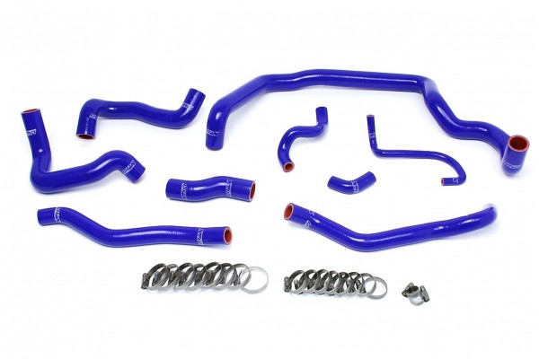 HPS BLUE REINFORCED SILICONE RADIATOR AND HEATER HOSE KIT COOLANT FOR MINI 07-11 COOPER S R56 1.6L TURBO MANUAL TRANS