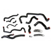 HPS BLACK REINFORCED SILICONE RADIATOR AND HEATER HOSE KIT COOLANT FOR MINI 07-11 COOPER S R56 1.6L TURBO AUTOMATIC TRANS