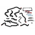 HPS BLACK REINFORCED SILICONE RADIATOR AND HEATER HOSE KIT COOLANT FOR MINI 07-11 COOPER S R56 1.6L TURBO AUTOMATIC TRANS