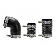 HPS Black Ultra High Temp Reinforced Silicone Intercooler Hose Boots Kit for Chevy 2006-2010 Silverado 2500 6.6L Duramax Diesel