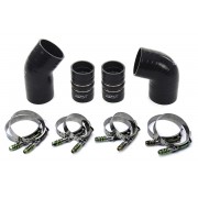 HPS Black Ultra High Temp Reinforced Silicone Intercooler Hose Boots Kit for Chevy 2004.5 - 2005 Silverado 2500 HD 6.6L Duramax LLY Diesel