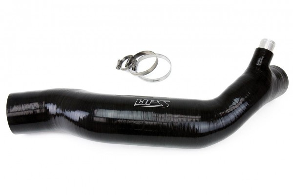 HPS Black Reinforced Silicone Post MAF Air Intake Hose Kit for Lexus 16-17 RC200t 2.0L Turbo