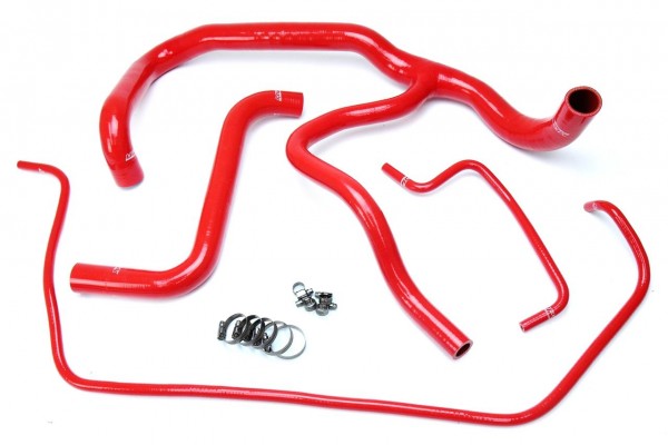 HPS Red Reinforced Silicone Radiator Hose Kit Coolant for Chevy 14-17 Silverado V8 5.3L