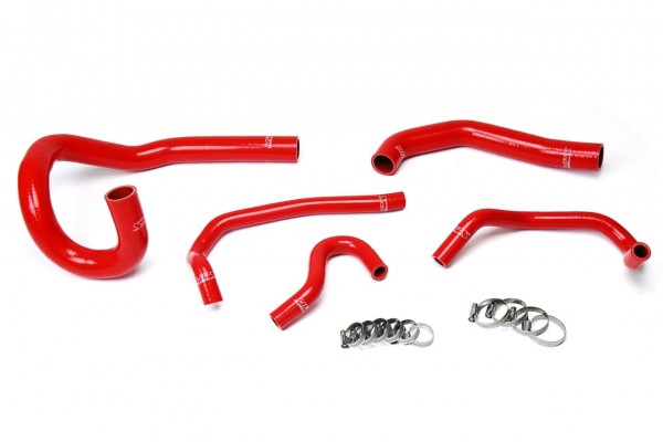 HPS Red Reinforced Silicone Radiator + Heater Hose Kit Coolant for Toyota 86-92 Supra MK3 Turbo & NA 7MGE / 7MGTE Left Hand Drive
